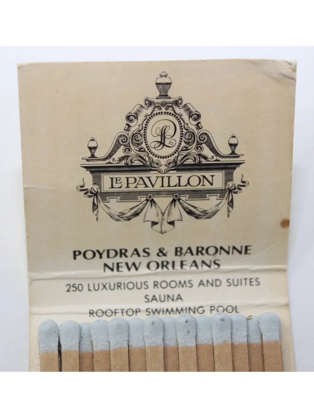 VTG Matchbook Le Pavillon Hotel Chateaubriand Dining Room New Orleans Poydras